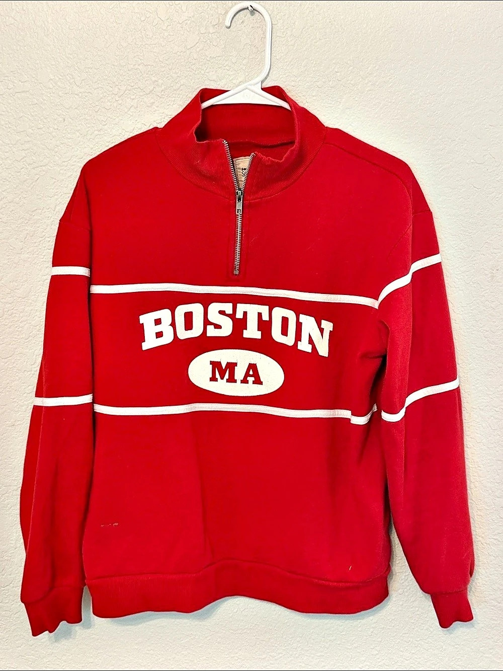 Social Scene Boston MA Quarter-Zip Sweatshirt Medium